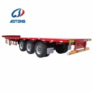 Quality Japan Market Semi Truck Flatbed Trailer with 80T Max Payload and Hydraulic Ladder wholesale