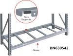 Sturdy Warehouse Metal Storage Racks 16 Ga Steel Deck Supports 3 Feet Long