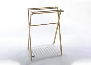 Quality Free Standing 50KG 86cm High Bamboo Towel Rail wholesale