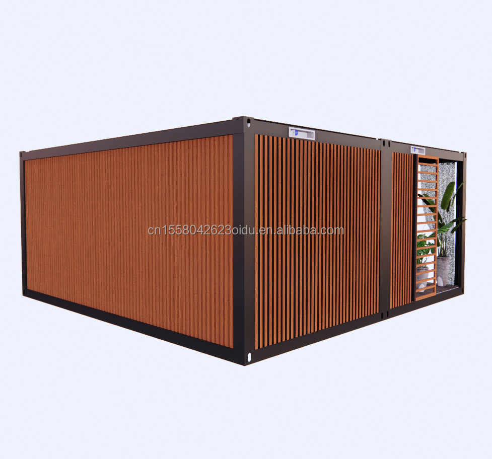 20 Foot Deluxe 2-Bedroom Prefabricated Wooden House Modern Design Foldable Kitchen Bathroom and Outdoor Terrace for Living