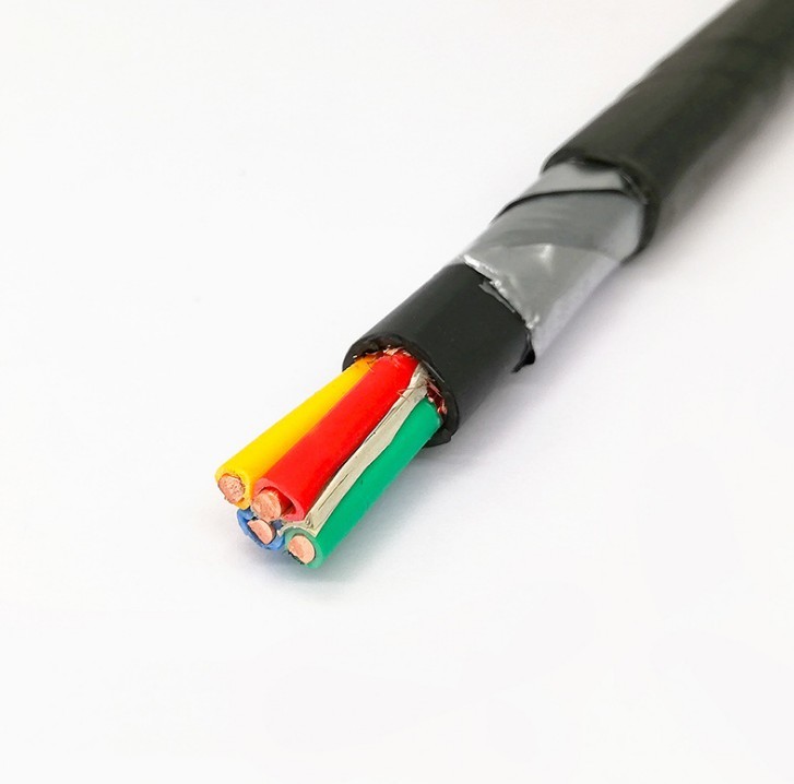 Indoor KVVP PVC Insulated Cable Four Core Copper Shielded Control