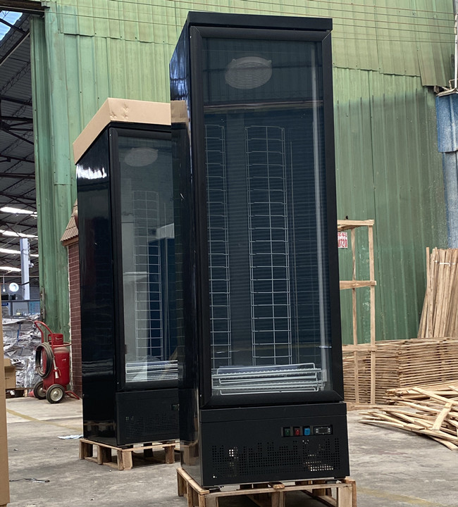 Single glass door with glass heater vertical display freezer for ice cream made in China