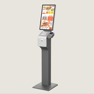 China Floor Stand 21.5'' Multi-Point Touch Self Ordering Kiosk Cash/Cashless Self Payment Kiosk on sale