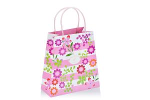 Quality ODM Luxury Boutique Bag , paper gift bags with handles Pantone color Printing wholesale