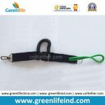 Black Bungee Spiral Cord Lanyard with Heavy Webbing Safety Belt