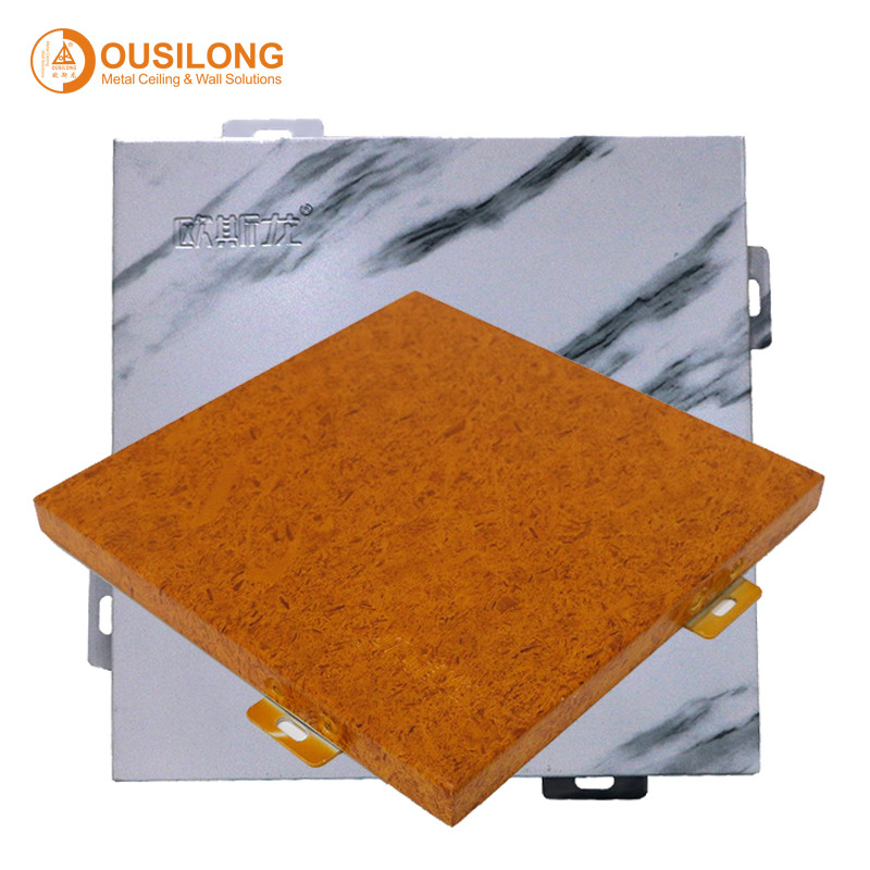 Exterior PVDF Coating Marble Aluminum / Aluminium 3D Wall Cladding Panels For Airports / Balconies Decorations