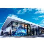 Hanging Glass LED Screen Moistureproof 1000x1000mm Transparent