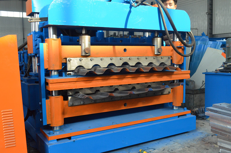 Hot sale high quality double layer ibr and corrugated profile roof sheet roll forming machine