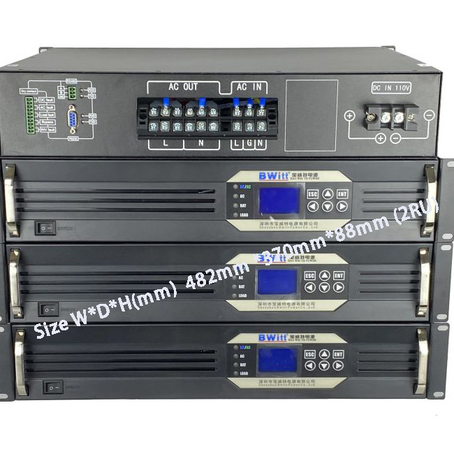 3Kva Charger 19"2U Rack Mount Built-in Charger Off-grid Inverter With Anti-short Overload Protectio