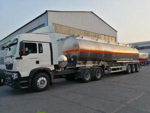 Quality Stainless Steel 42000 Liter Diesel Tank Trailer 3 Axles wholesale