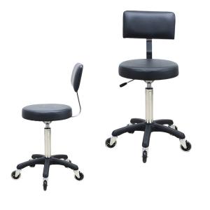 Quality Black Bar Stool Seat Cushion Diameter 38.5cm Adjustable Gas Rod 200 Stroke PU Chair wholesale