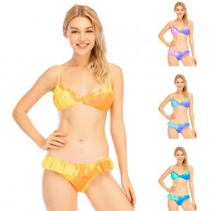 Yellow  green  pink  colour  Swimsuit Fashion Split white with UPF 50++ sunprotection function new style summer bikini