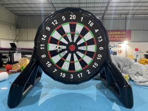 Quality 6ft PVC Inflatable Football Dart Board Blue Soccer Dart For Giant Yard Games wholesale