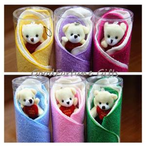 Quality creative cotton animal shape dog bear towel wedding gift souvenir wholesale