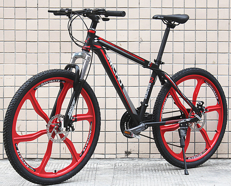 6 Blade Integrated Wheel 26 Inch Lightweight Aluminum Mountain Bike