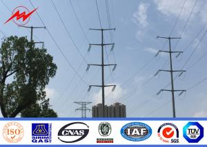 Quality Construction Conical Steel Tubular Transmission Line Poles With ASTM A123 Galvanizing wholesale