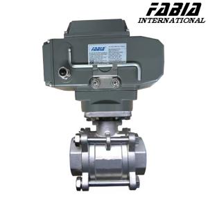 Quality Sand Blasting Electric High Pressure Ball Valve Three Piece Stainless Steel Ball Valve wholesale