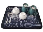 Microfiber Dish Drying Printed Mat For Kitchen Absorbent Pads
