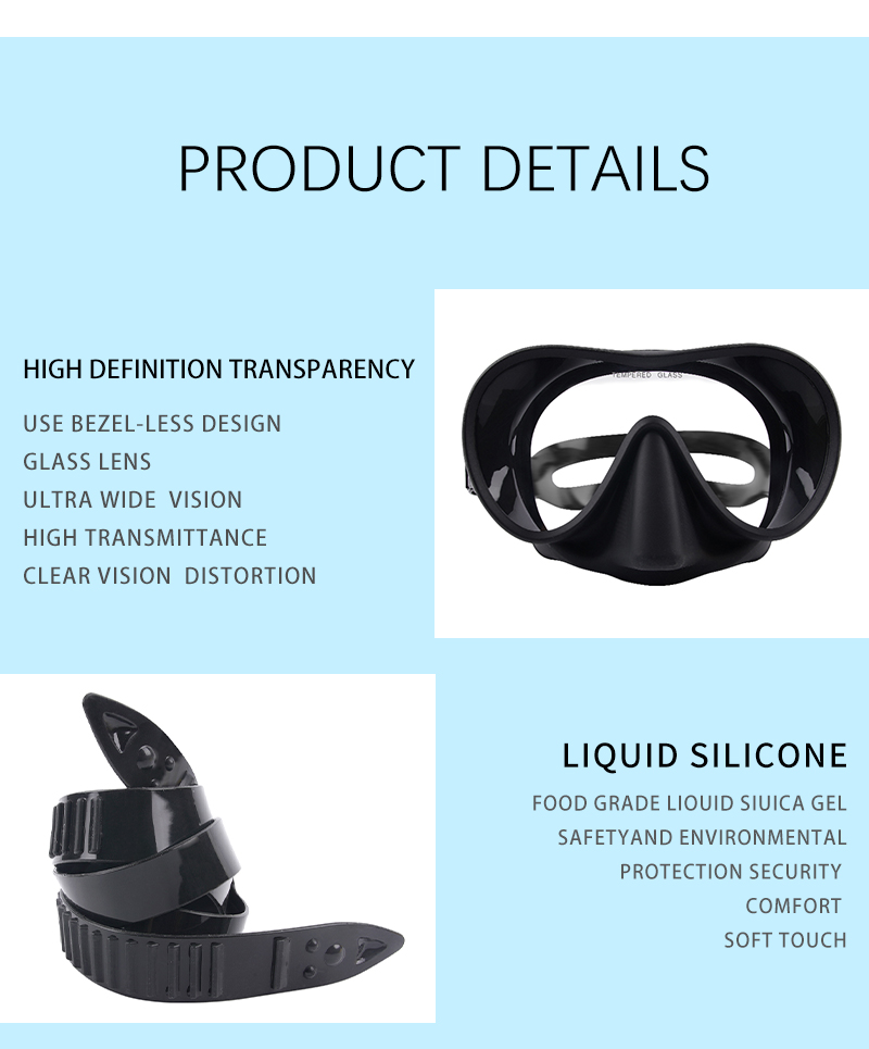 Customized Easybreath Snorkel Mask Diving Goggles And Breathing Tube Set