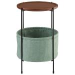 Double Storey Round 23.6" Height Metal Frame Coffee Table