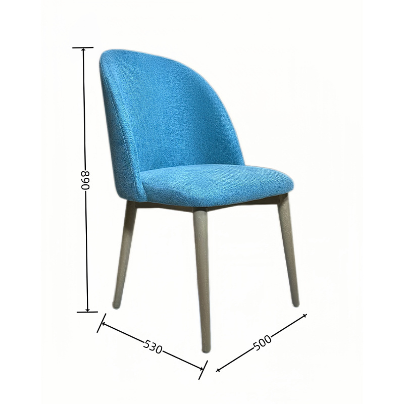 Wholesale Solid Wood Fabric Restaurant Dining Room Chair Hotel Home Furniture Customized