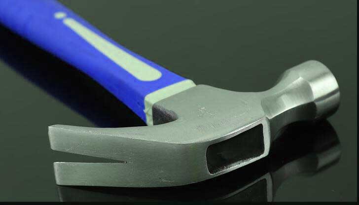 8OZ-24OZ Claw hammer(XL0004) with grade A polishing surface and double colors rubber handle