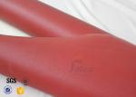 0.7mm 36" High Silica Cloth Satin Weave Red Silicone Coated Fiberglass Fabric