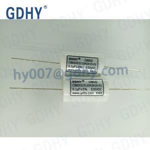 Quality 0.1UF 630VDC Axial Leads Tubular Film Capacitor Audio Frequency Circuits wholesale