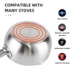 Household Cooking Japanese Sauce Pan Non Stick Stainless Steel Milk Pot