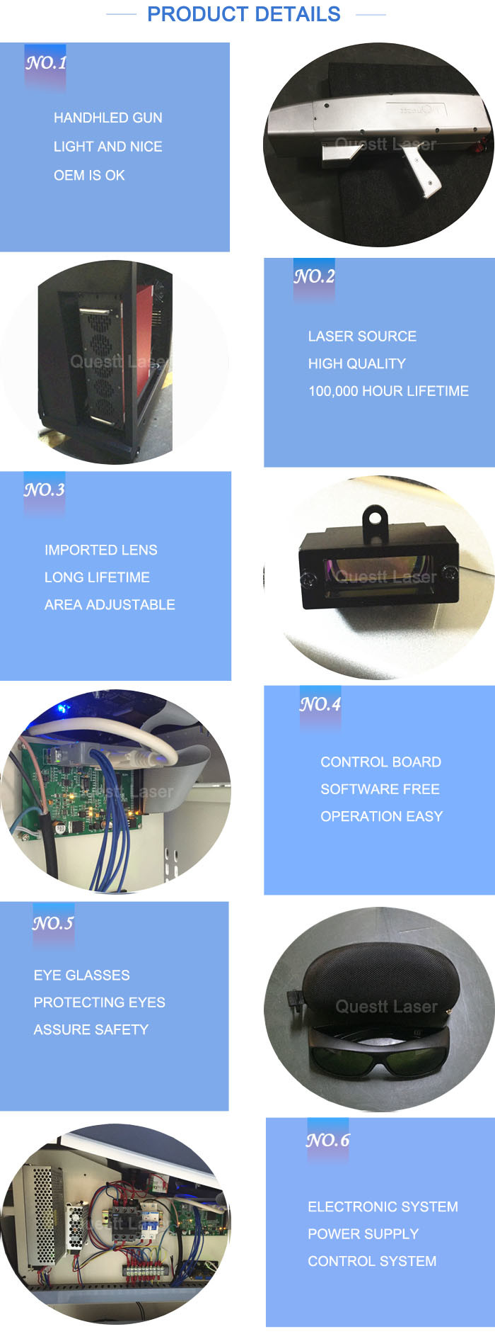Air Cooling 100W Laser Cleaning Machine Removal Rust Engine Oil Coating