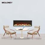 2400mm White Cobblestone Digital Electric Fireplace Option Fake Charocoal