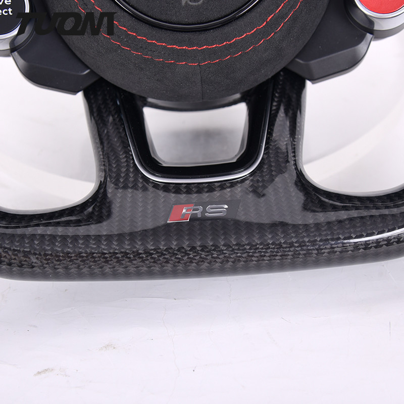 Audi RS3 S3 A3 A4 RS4 Alcantara Carbon Fiber Steering Wheel OEM Wheels