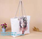 Promotional custom portrait printing lady shoulder bag,cotton canvas shopping