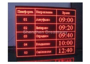 1R PH10 Outdoor Epistar LED Moving Message Display Showing Time For Bus Station