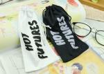 Anti Shock Printed Logo Microfiber Glasses Bag Good Texture Multifunctional