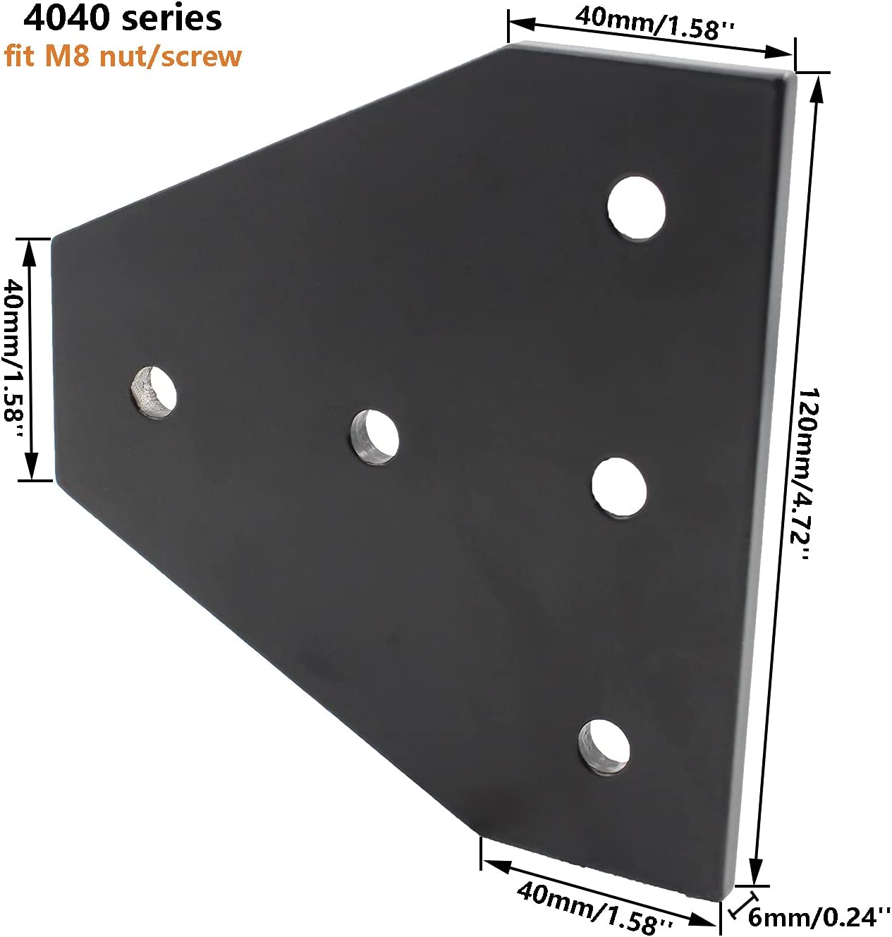 Offering Sample 90 Degree L Shape Corner Bracket Plate for 20 x 20mm Aluminum Profile