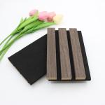 Luxury Acoustic Panels Board Fabric Wooden Grooved Fluted 2400 * 600mm
