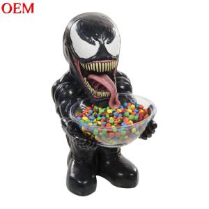 Quality Manufacturer OEM Custom Venom Lethal Protector Candy Bowl Holder Cartoon figure wholesale