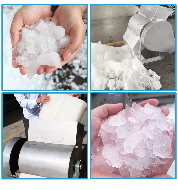 Snowflake Ice Block Crusher Machine Stainless Steel
