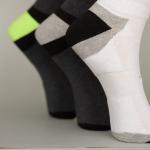 Elastane Black Athletic Ankle Socks With Anti - Foul / Sweat - Absorbent