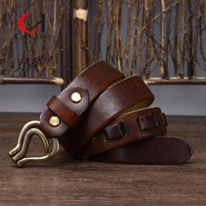 Quality Black Reddish Brown Earthy Leather Belt Men With Smooth Waistband Cowhide wholesale