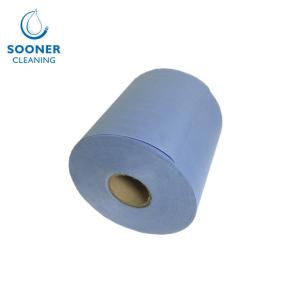 Quality Blue Lint Free Wood Pulp Spunlace Non Woven Cloth For Automotive Wiping wholesale