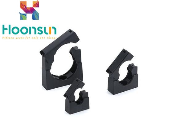 Black Color Electrical Flexible Conduit Clamps Nylon Corrugated Conduit Cable