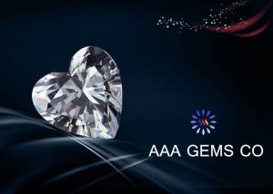 Quality 7 MM Enthusiastic Heart White Moissanite , 4 Carat Moissanite wholesale