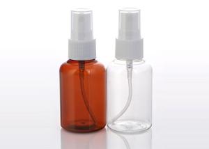 Quality 100ml Amber Transparent Plastic Cosmetic Bottles With Sprayer Pump wholesale