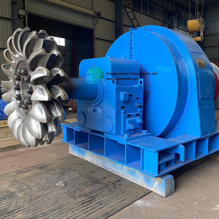 Stainless Steel 2.2MW Hydro Pelton Turbine Generator For Micro Hydro Power Plant