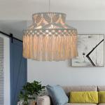 Nordic Bohemian chandelier creative living room LED lamp kitchen bedroom cotton