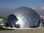 Geo Shelters Geodesic Transparent Dome Tent Glass Door 24m For Outside Events