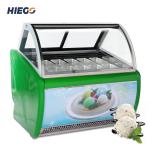 Commercial Countertop Ice Cream Dipping Freezer 16 Pans Gelato Display Case