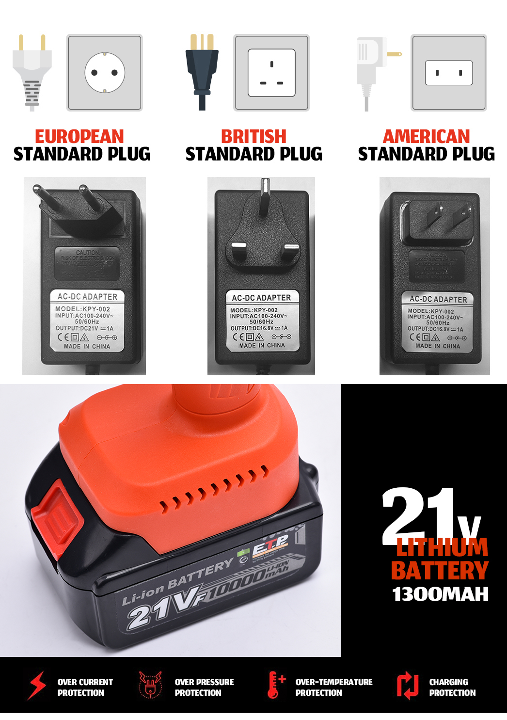 21V Wood Tile Battery Powered Circular Saw Cordless Saw Tools 1300mAH Lithium Battery